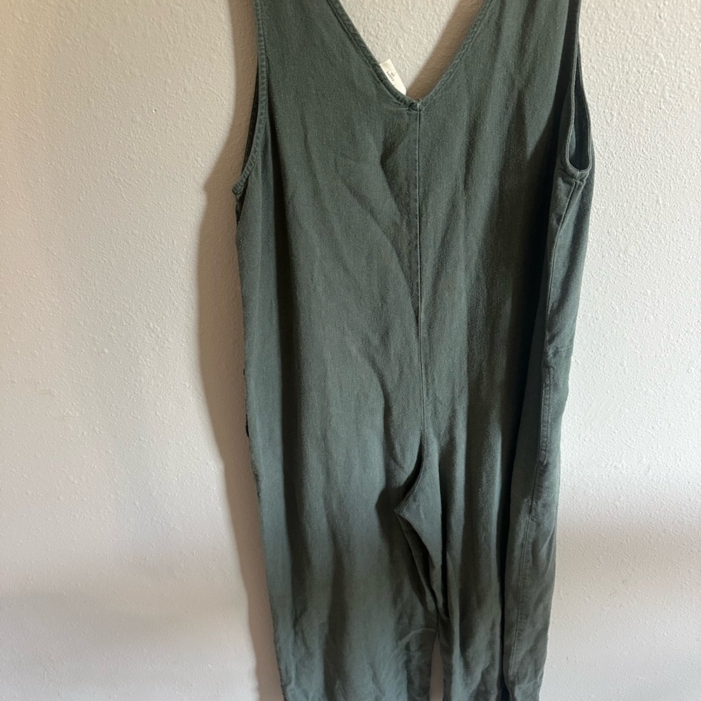 a new day Olive Green Cropped Jumpsuit